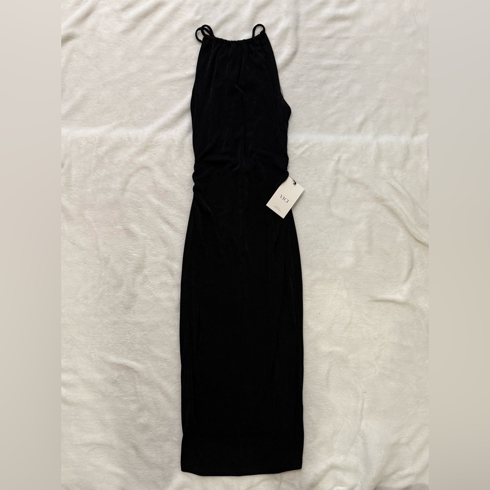 🖤 VICI Black Open-Back Midi Dress 🖤 Sz Small NWT